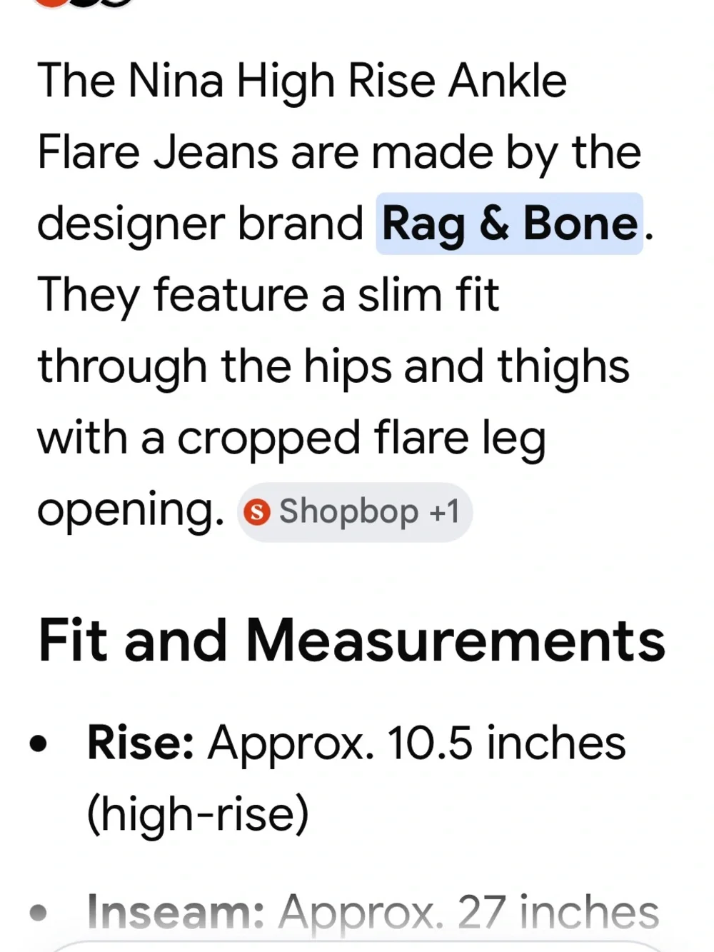 Rag & Bone denim jeans size 24